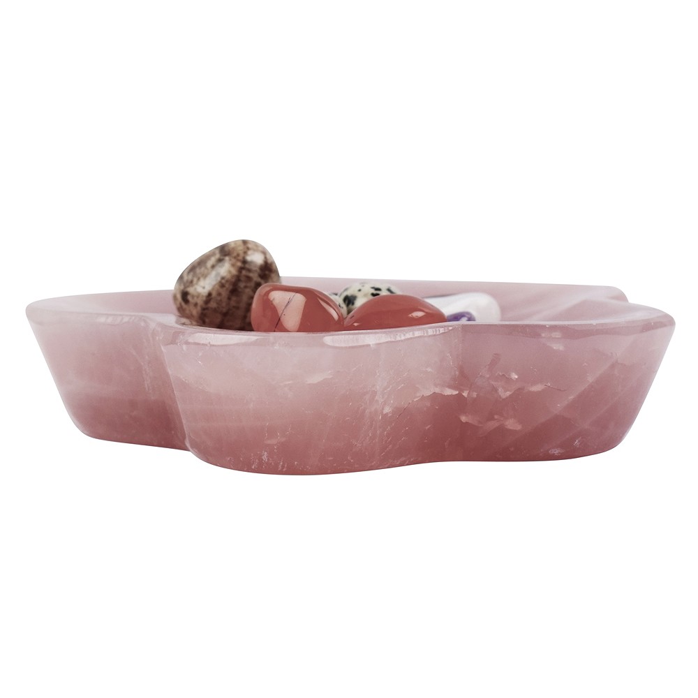 Rose Quartz flower bowl, 13cm | minerals trade - gems, healing stones & jewelry