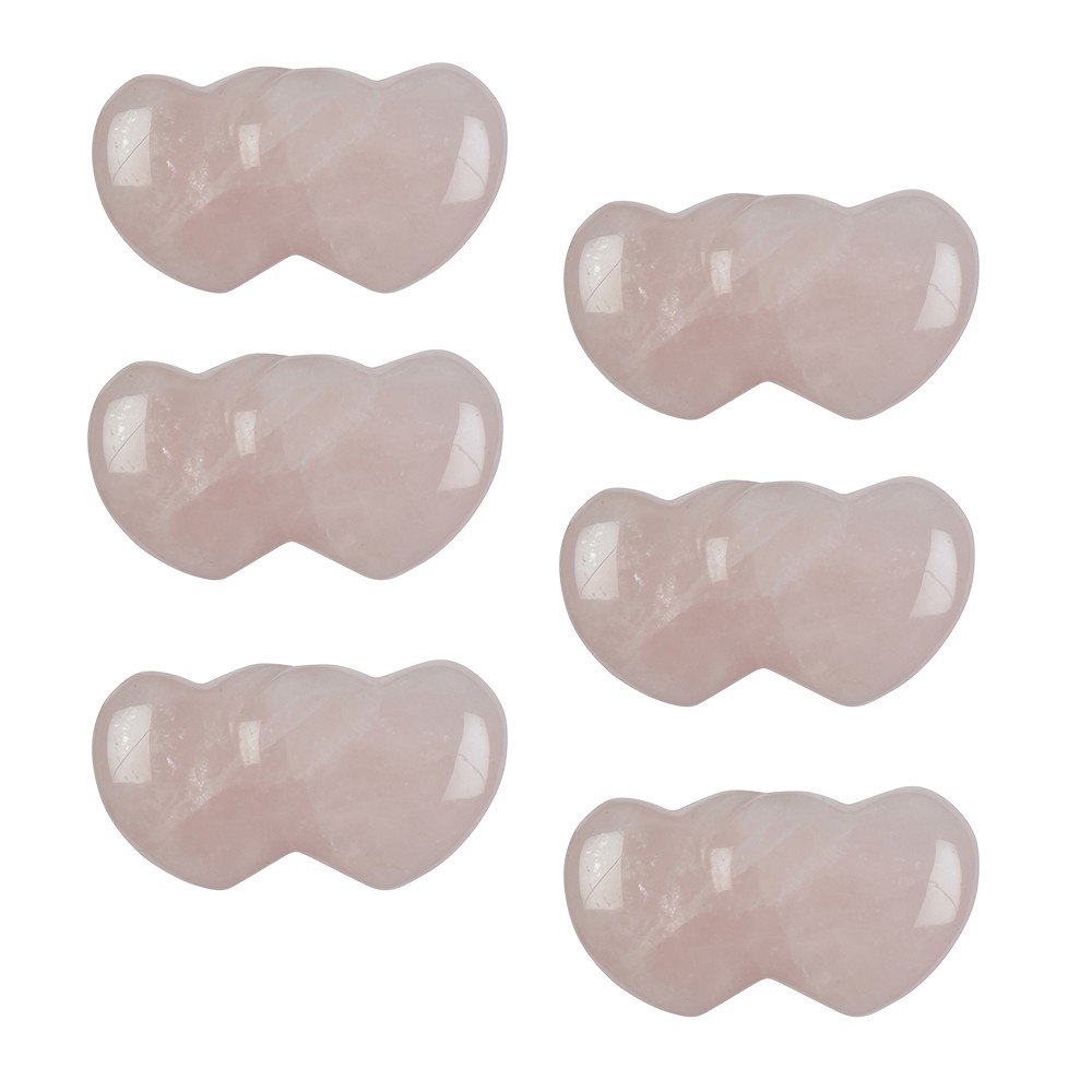 Double Cœur rose, 04,3cm (6 pcs/Unité) | Marco Schreier