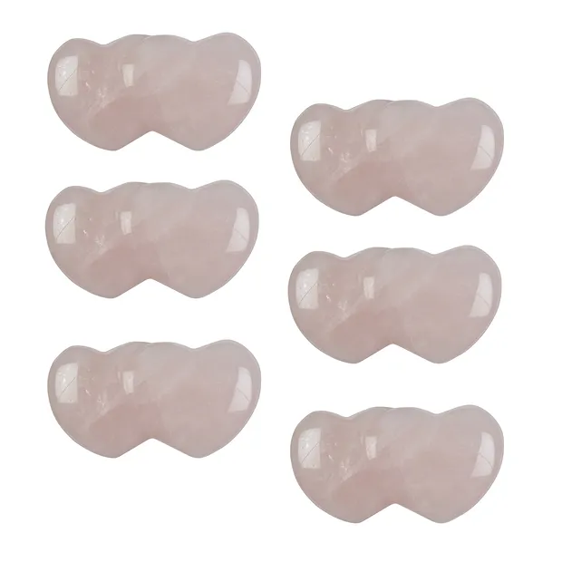 Partnerherz Rosenquarz, 4,3cm (6 St./VE) | GH Edelsteine, Heilsteine & Schmuck