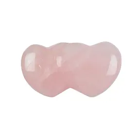 Partnerherz Rosenquarz, 4,3cm (6 St./VE) | GH Edelsteine, Heilsteine & Schmuck
