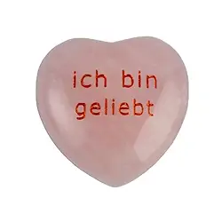 0513320083 Herz mit Gravur "ich bin geliebt" | Großhändler Edelsteine, Heilsteine & Schmuck