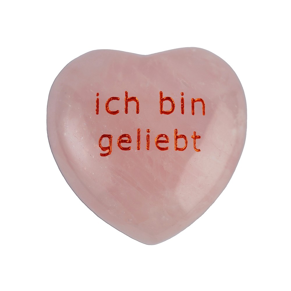 Heart with engraving "I am loved" | wholesaler gems, healing stones & jewelry