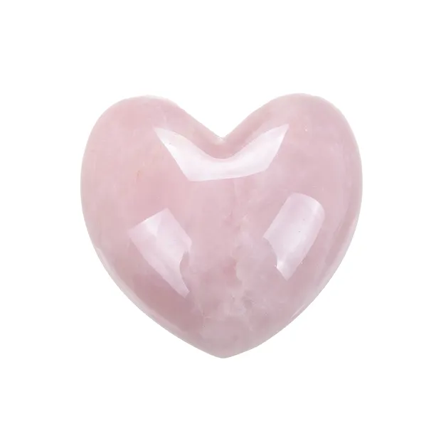 Corazón abombado, Cuarzo rosa, 08cm, caja regalo | Marco Schreier