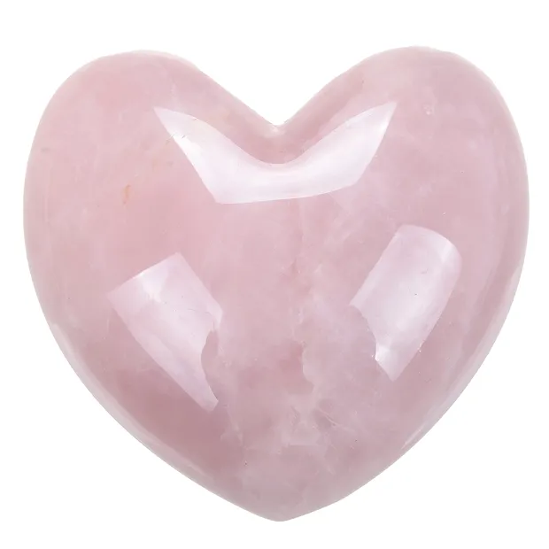 Cœur bombé, Quartz rose, 12cm, boîte cadeau | Marco Schreier
