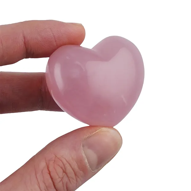 Corazón abombado, Cuarzo rosa, 4,5 cm, calidad A | Marco Schreier