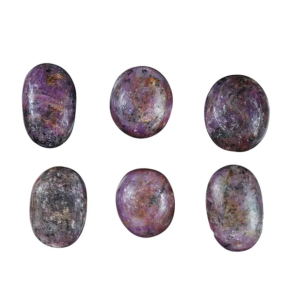 Linsensteine Rubin, 2,5 - 3,0cm (6 St./VE) | GH Edelsteine, Heilsteine & Schmuck