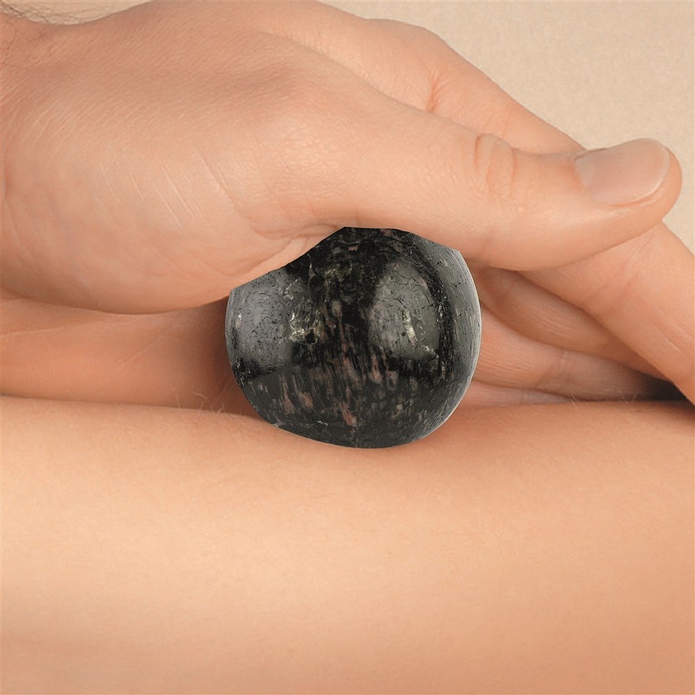 Boule de massage Schorl (stab.), 4,0cm, en boîte cadeau | Marco Schreier