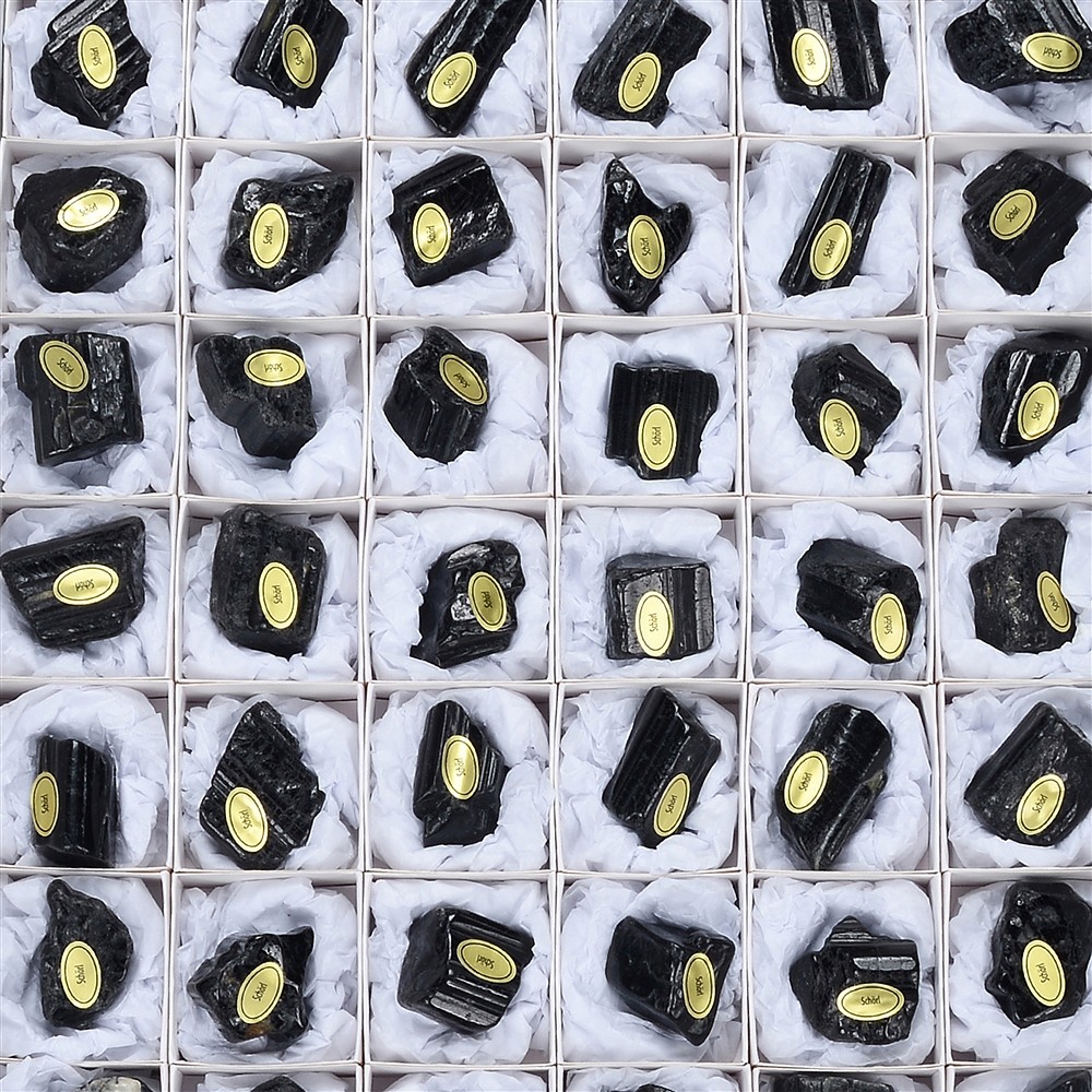 Rohkristalle Schörl, 01,5 - 04cm, anpoliert (54 St./VE) | Marco Schreier