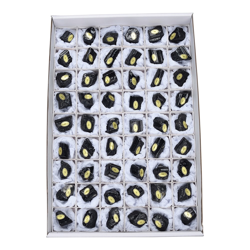 Rohkristalle Schörl, 01,5 - 04cm, anpoliert (54 St./VE) | Marco Schreier