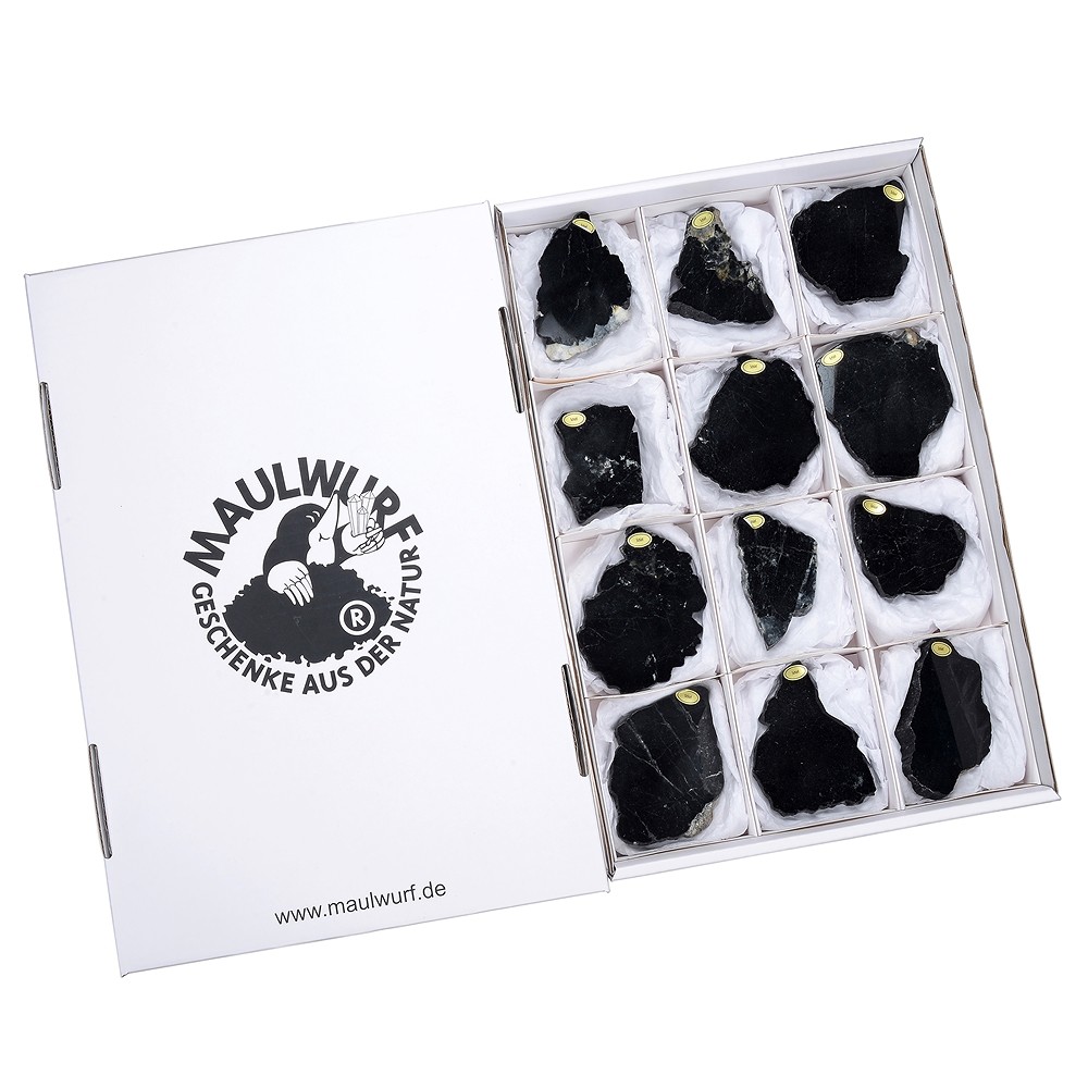 Bordi smussati / Piastre Schorl, 6 - 9 cm (12 pz./ UC) | Marco Schreier