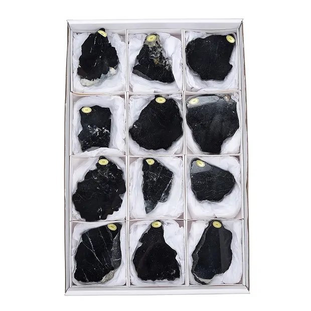 Pièces polies d'un côté Schorl, 6 - 9cm (12 pcs/UC) | Marco Schreier