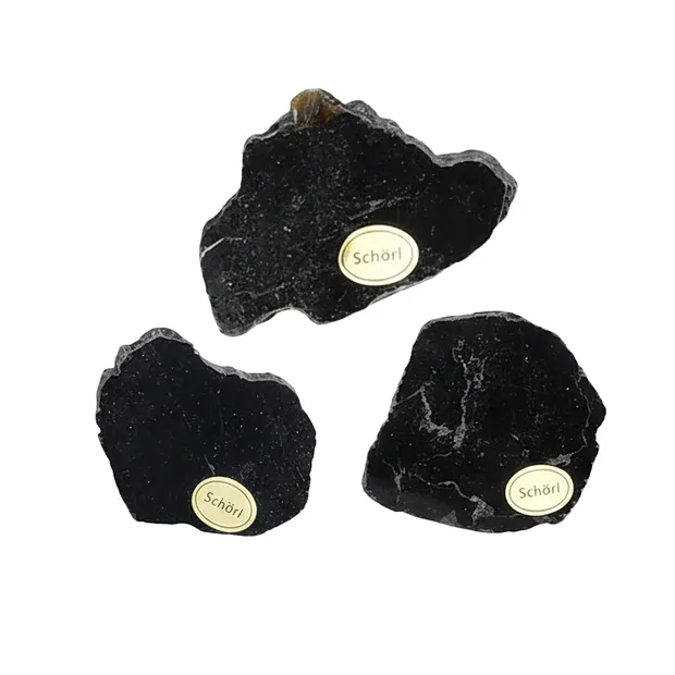 Pièces polies d'un côté « Schorl » (stab.), 5,0 - 6,0 cm | Marco Schreier