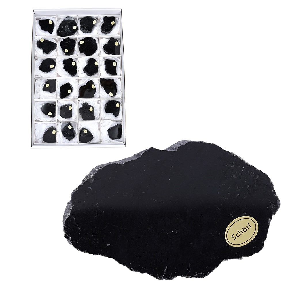 Anschliffe / Platten Schörl, 5 - 7cm (24 St./VE) | Marco Schreier