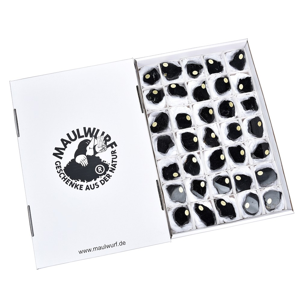 One side polished pieces / Slabs Tourmaline (black), 4cm (35 pcs./ PU) | Marco Schreier