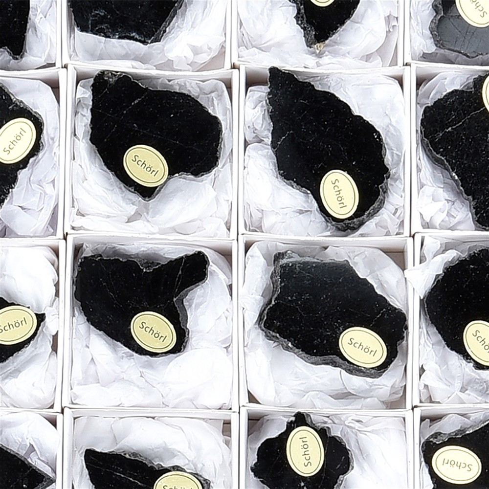 Anschliffe / Platten Schörl, 3cm (54 St./VE) | Edelsteine, Heilsteine & Schmuck