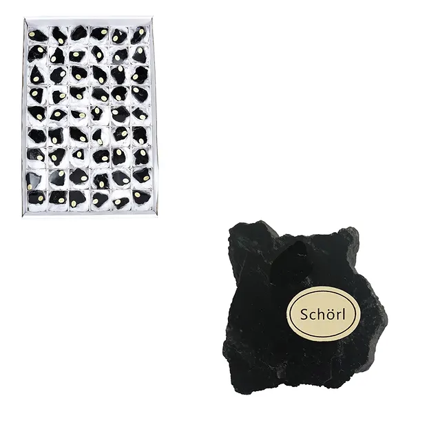 Anschliffe / Platten Schörl, 3cm (54 St./VE) | Edelsteine, Heilsteine & Schmuck