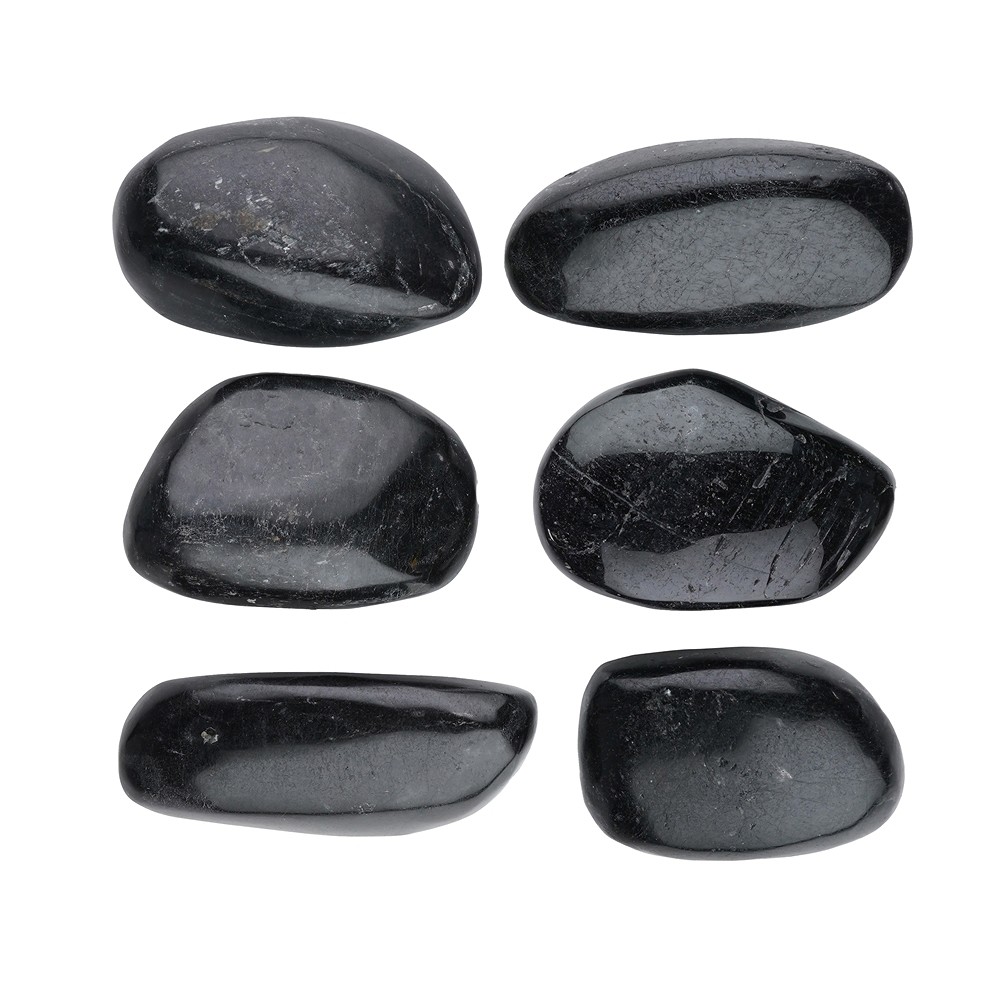 Aplanador de mano, Turmalina negra (chorlo), 4.0 - 5.0cm (6 piezas/VE) | Marco Schreier