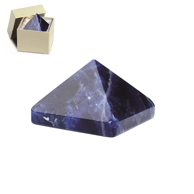 Pyramide Sodalite en boîte cadeau, 03cm | Marco Schreier