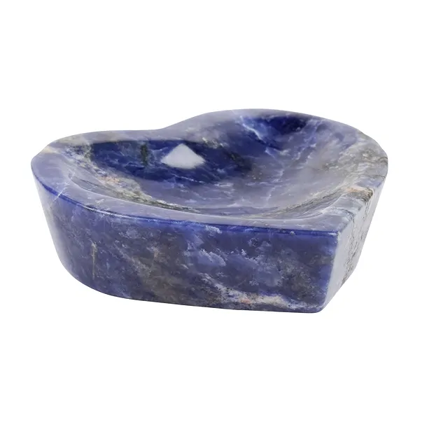 Sodalite heart bowl, 10cm | Schreier - wholesaler gems, healing stones & jewelry