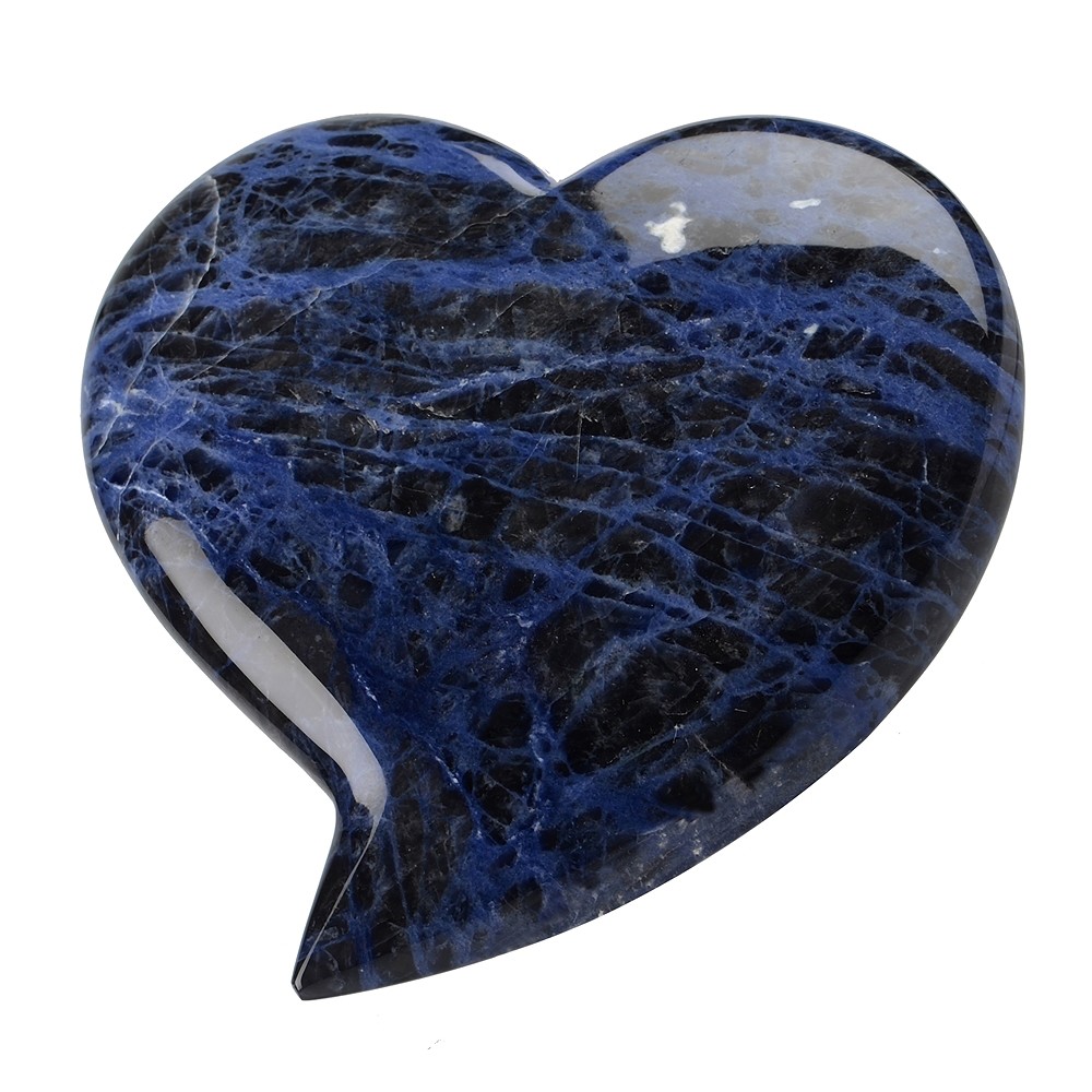 Heart, Sodalite A, 10cm | wholesaler - gems, precious & healing stones, jewelry