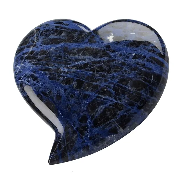 Heart, Sodalite A, 10cm | wholesaler - gems, precious & healing stones, jewelry