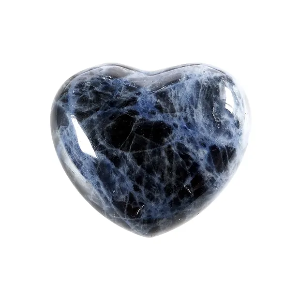 Puffy heart, Sodalite, 5,5cm | wholesale supplier gems, healing stones & jewelry