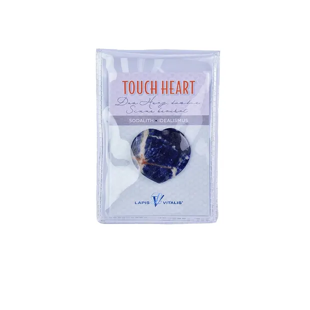 Touch Heart Sodalith mit Beileger in Pouch | GH Edelsteine, Heilsteine & Schmuck