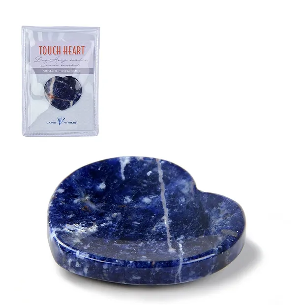 Touch Heart Sodalith mit Beileger in Pouch | GH Edelsteine, Heilsteine & Schmuck