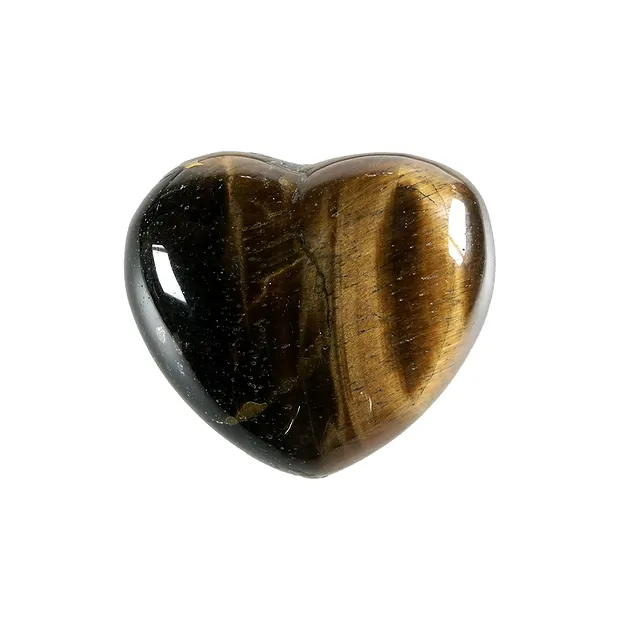 Herz bauchig, Tigerauge, 4,5cm | Großhändler Edelsteine, Heilsteine & Schmuck
