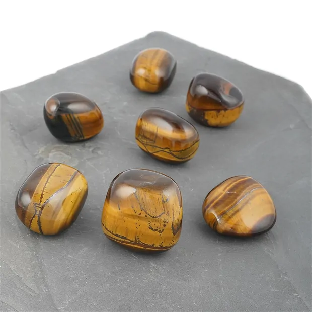 Pietre burattate Occhio di tigre (Oro), 3,0 - 4,0cm (35 pz./ UC) | Marco Schreier