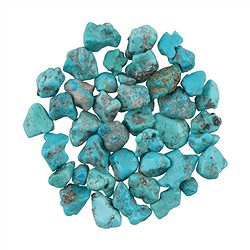 0515527101 Trommelsteine Türkis (China), 0,9 - 2,0cm (100g/VE) | Marco Schreier