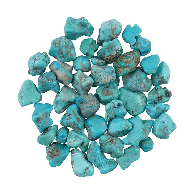 Trommelsteine Türkis (China), 0,9 - 2,0cm (100g/VE) | Marco Schreier