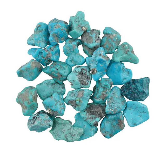 Trommelsteine Türkis (China), 1,7 - 2,5cm (100g/VE) | Marco Schreier