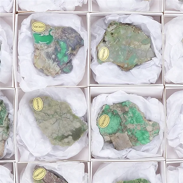 Pièces polies d'un côté Variscite, 4,0 - 6,0cm (24 pcs/UC) | Marco Schreier