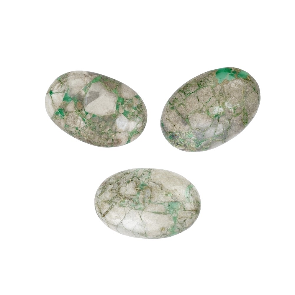 Lente di pietra Variscite in Matrice | grossista gemme e pietre curative