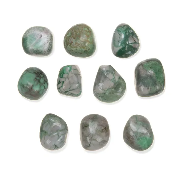 Trommelsteine Variscit, 1,5 – 2,5cm (100g/VE) | Edelsteine, Heilsteine & Schmuck