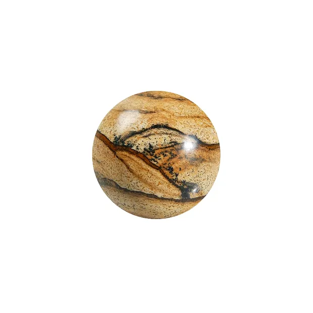 Kugel Jaspis (Landschaftsjaspis), 1,5cm (kalibriert) | Marco Schreier