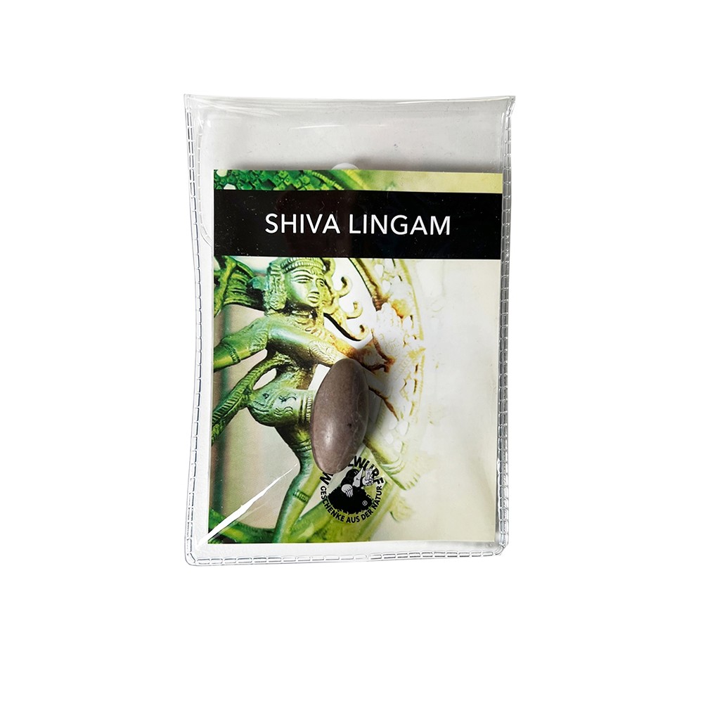 Shiva Lingam with insert in pouch | wholesaler gems, healing stones & jewelry