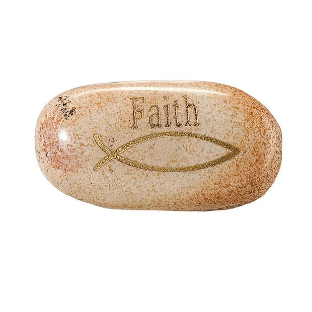 Pietra di gradino piccola, diaspro (diaspro paesaggistico), "Faith". | Marco Schreier