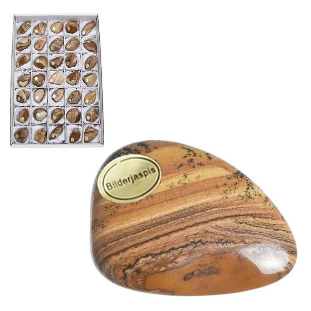 Tumbled Stones Jasper (Picture jasper), 04 - 06cm (35 pcs./ PU) | Marco Schreier