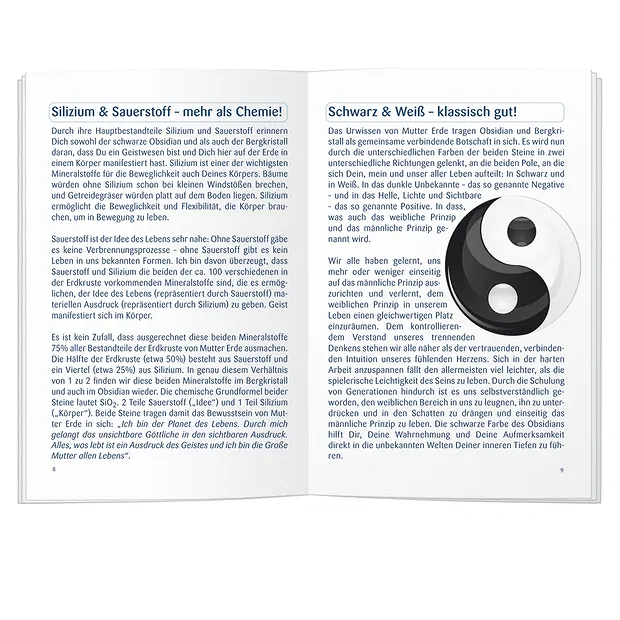 "El espejo mágico" - Set de meditación con Obsidiana y Cristal de roca | Marco Schreier