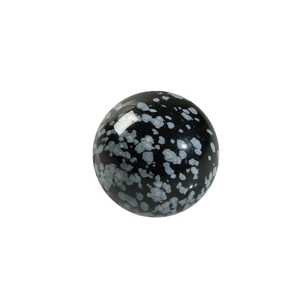 Kugel Obsdian (Schneeflockenobsidian), 1,5cm (kalibriert) | Marco Schreier