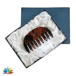 0517112071 Gemstone comb Obsidian (mahogany obsidian) | wholesaler gems & healing stones