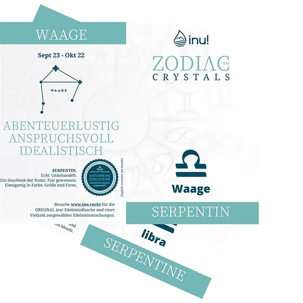 inu! Cristallo zodiacale della Bilancia/Serpentino | Marco Schreier