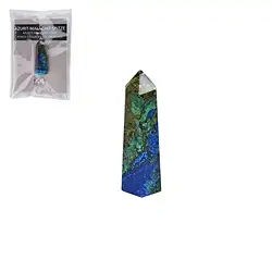 0518210006 Spitze poliert Azurit-Malachit, 4,0 - 4,5cm, mit Beileger in Pouch | Marco Schreier