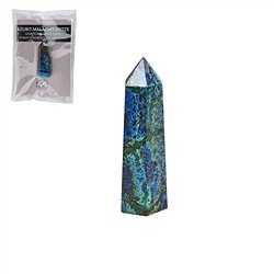 0518210007 Point polished Azurite Malachite, 4.5 - 5.0cm, with insert in pouch | Marco Schreier