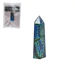 0518210007 Point polished Azurite Malachite, 4.5 - 5.0cm, with insert in pouch | Marco Schreier