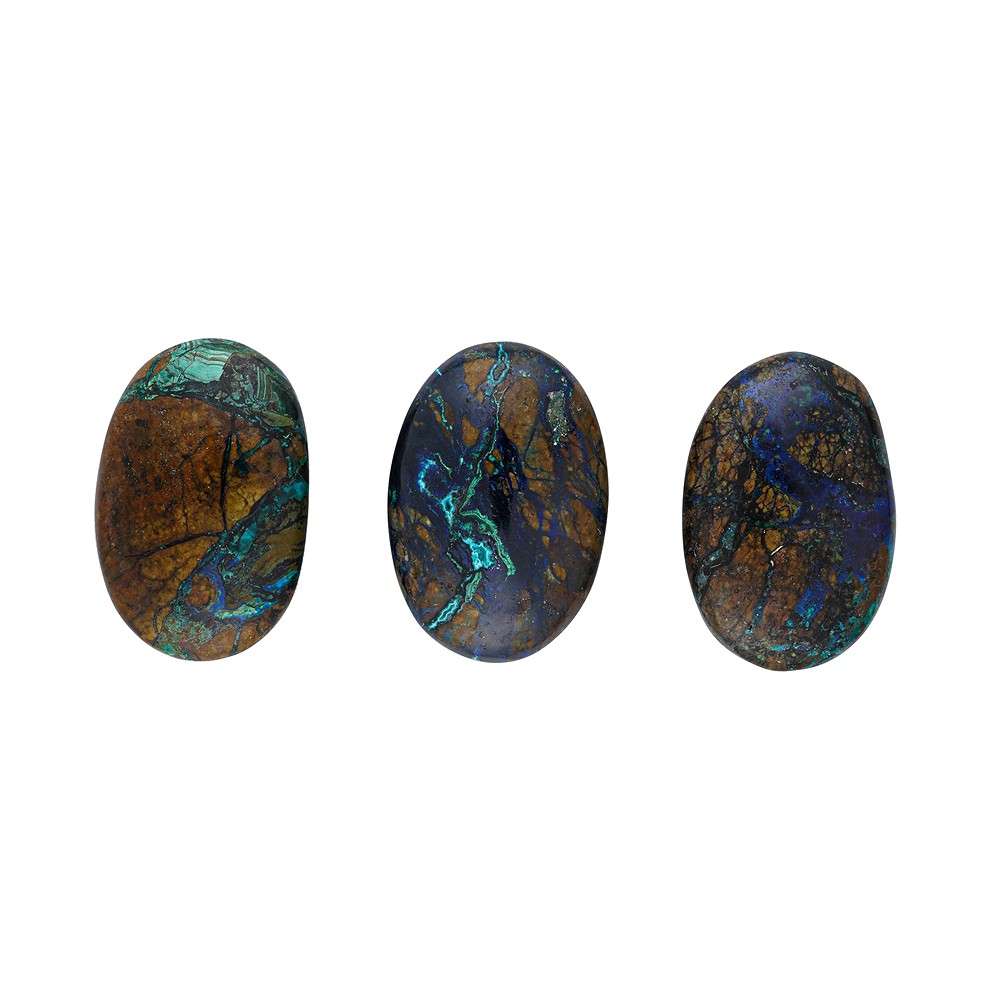 Linsenstein Azurit-Malachit in Matrix | Edelsteine, Heilsteine & Schmuck-Handel
