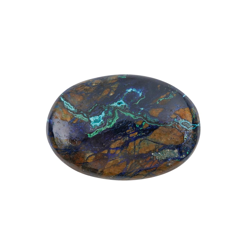 Linsenstein Azurit-Malachit in Matrix | Edelsteine, Heilsteine & Schmuck-Handel