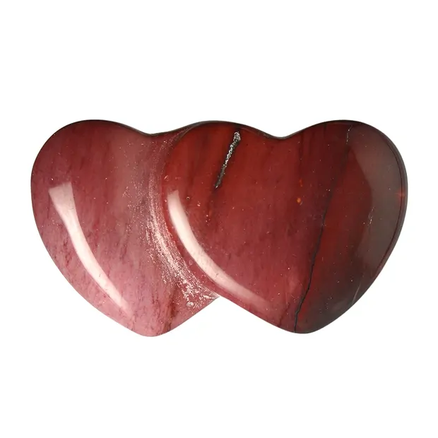 Double heart Mookaite, 04,3cm (6 pcs./ PU) | wholesaler gems & healing stones
